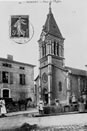 Miniature de l'église de Pompey au début des années 1900