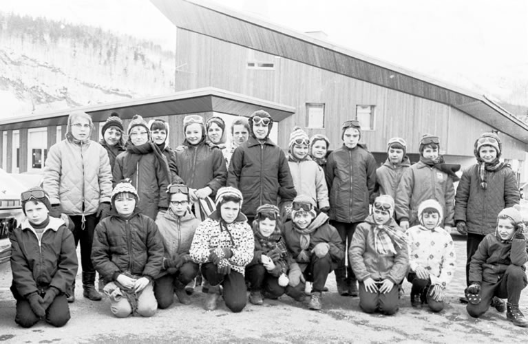 Classe de neige à Gourette en 1967