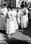 hospice de Lasalle, départ du cortège pour l'église ; cliquer pour agrandir