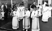 préparation du cortège des communiants