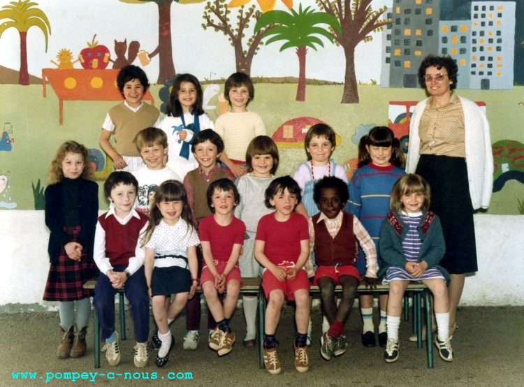 Classe de CP à l'école du centre de Pompey en 1984 (Photographie n°302)