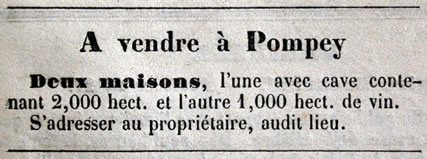 vente de 2 maisons à Pompey