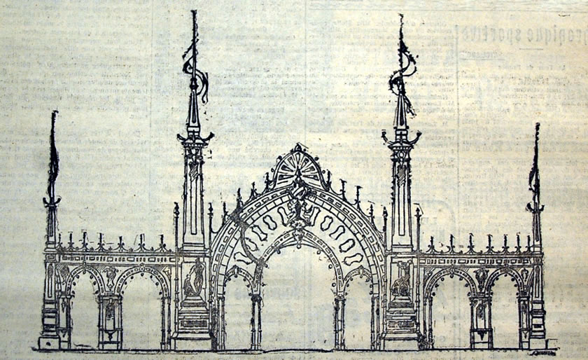 Projet de porte principale à l'Exposition Internationale de Nancy