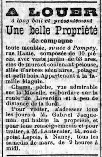 location d'une maison à Pompey