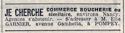 recherche d'un commerce BOUCHERIE