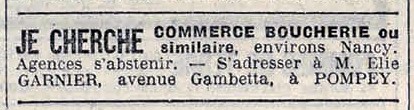 recherche d'un commerce BOUCHERIE