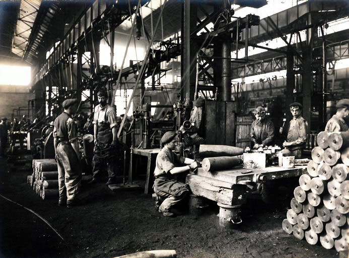 Centrage des Obus de 155.