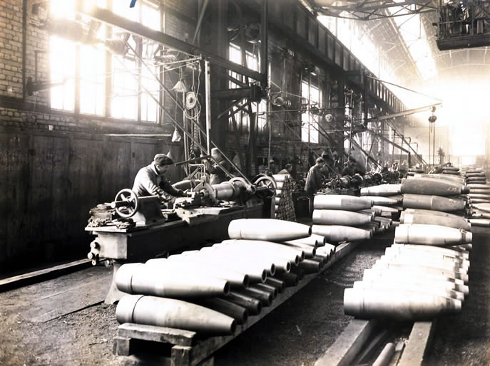 Filetage de la lumière. Obus de 240.