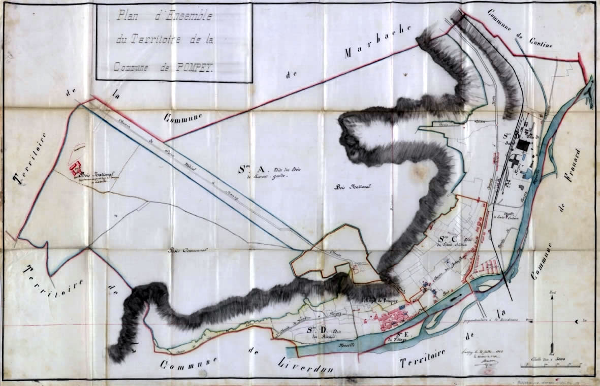 Plan de Pompey en 1888