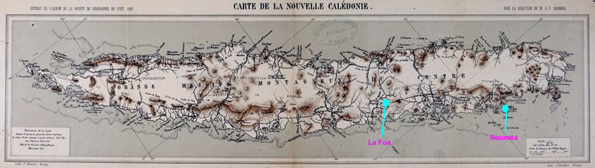 carte de la Nouvelle-Calédonie