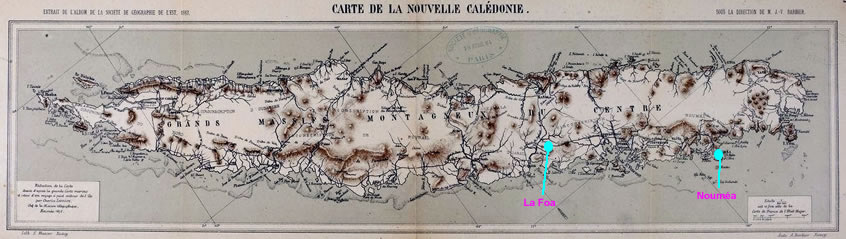 carte de la Nouvelle-Calédonie