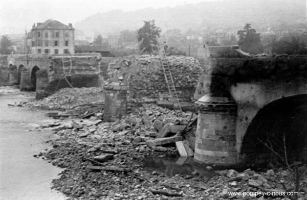 Le pont sur la Moselle de Pompey à Frouard