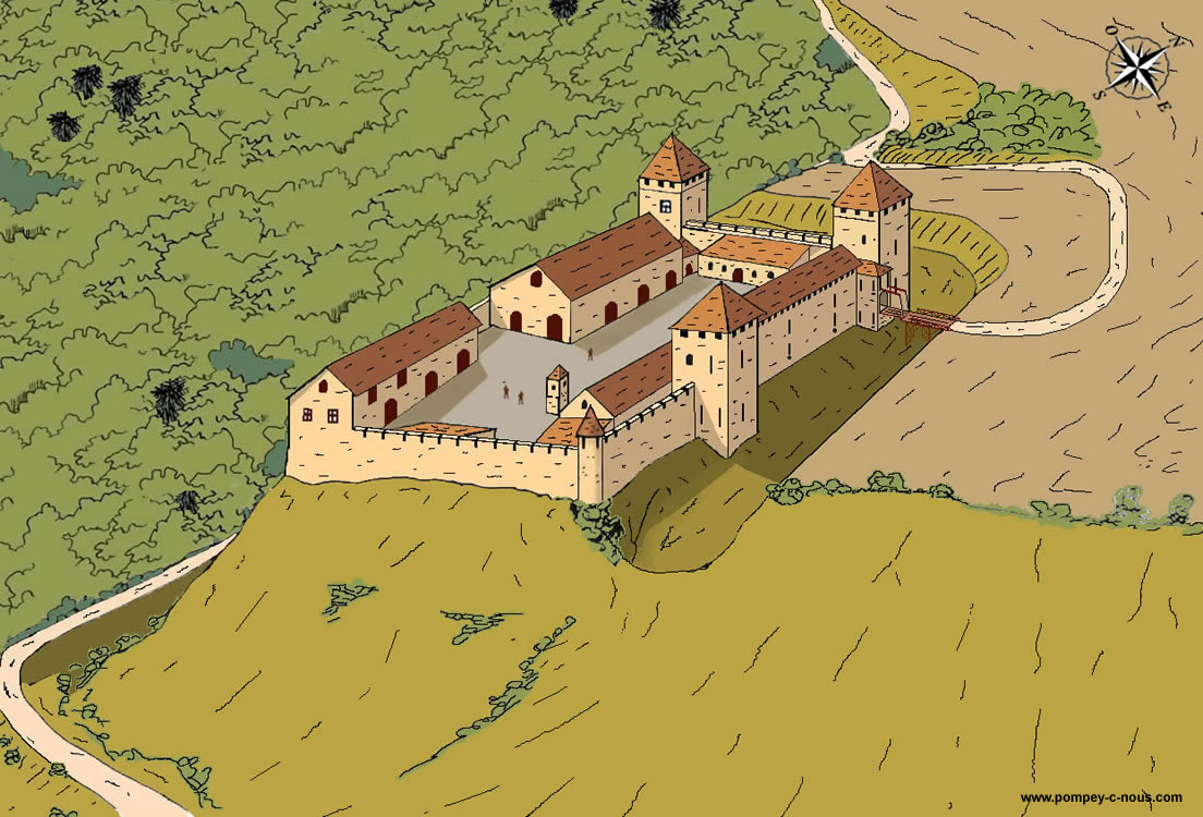 Le château de Pompey au 14ème siècle