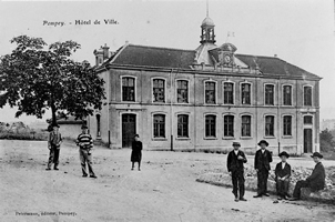 Hôtel de ville de Pompey au début des années 1900